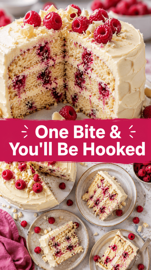 Raspberry White Chocolate Cake