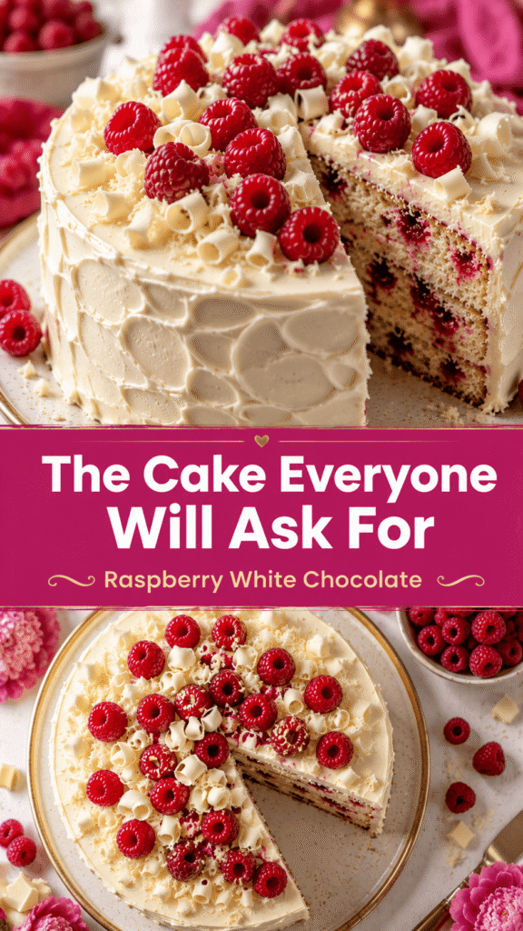 Raspberry White Chocolate Cake