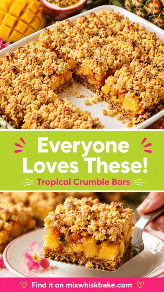 Tropical Fruit Crumble Bars