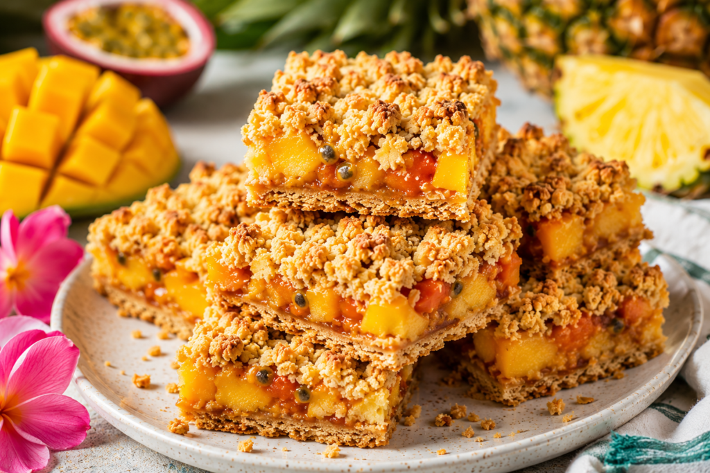 Tropical Fruit Crumble Bars