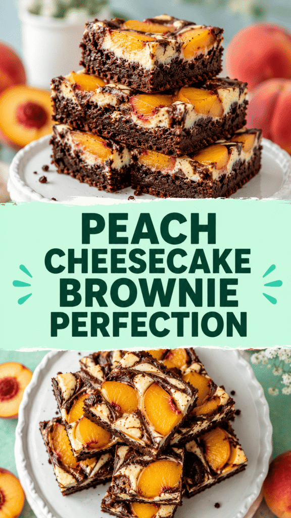 Peach Cheesecake Brownies