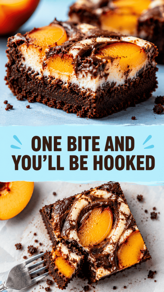 Peach Cheesecake Brownies