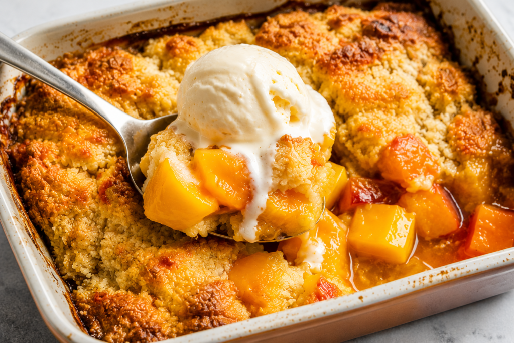 Mango Peach Cobbler