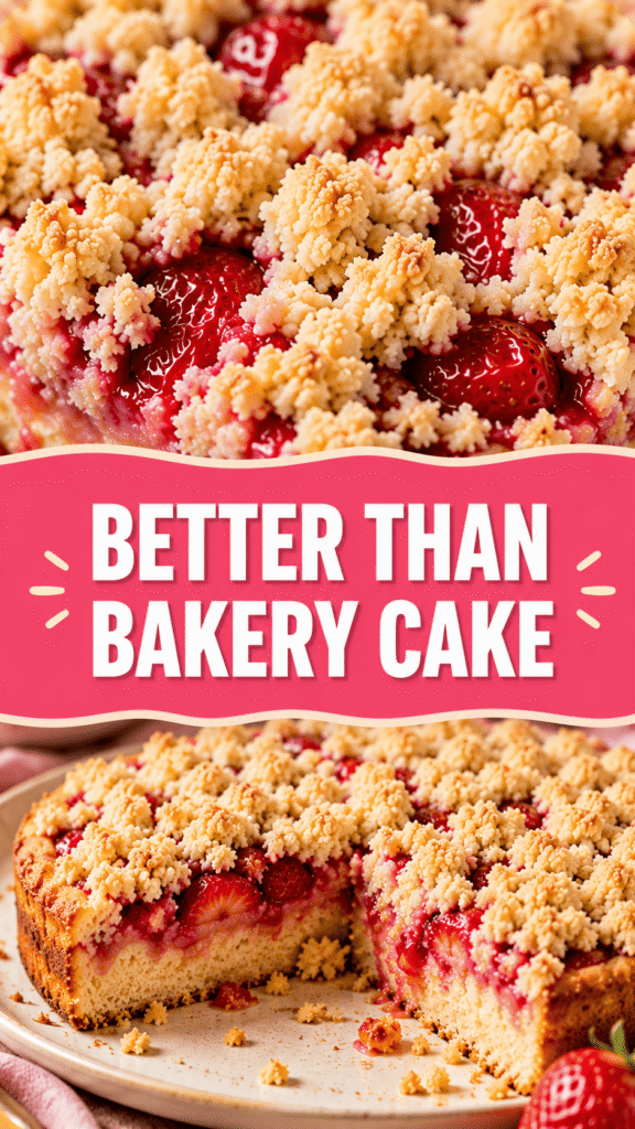 Strawberry Vanilla Crumb Cake