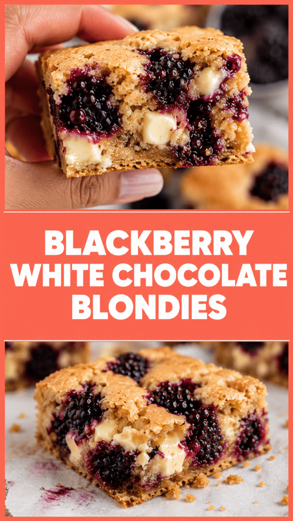 Blackberry White Chocolate Blondies
