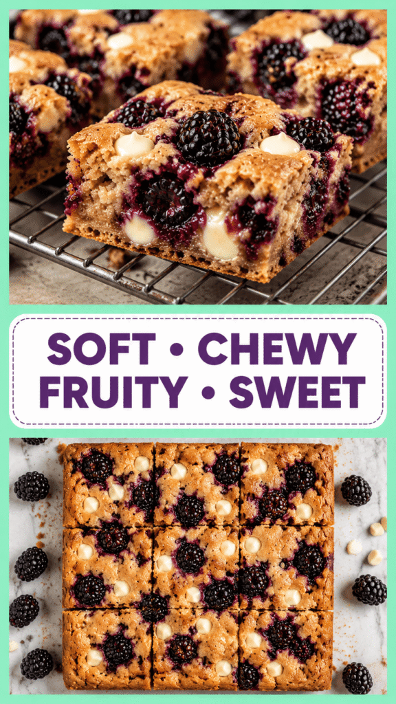 Blackberry White Chocolate Blondies