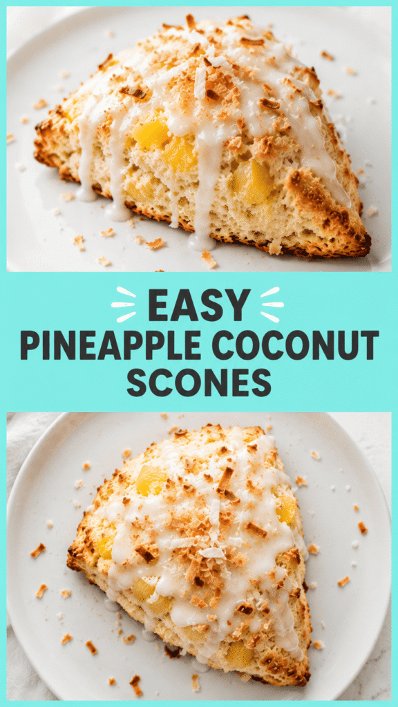 Pineapple Coconut Scones