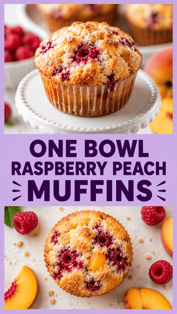 Raspberry Peach Muffins