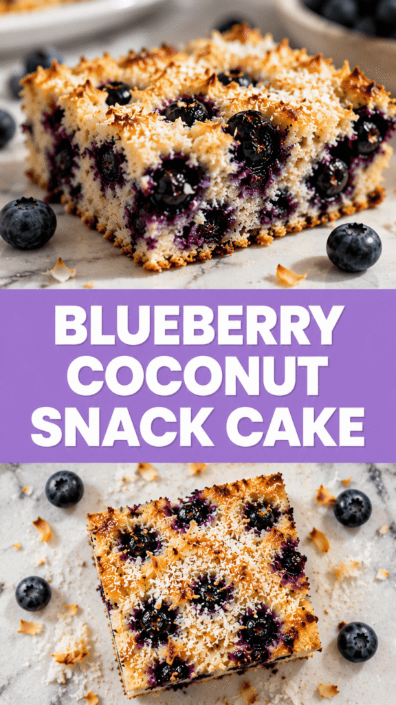 Blueberry Coconut Snack Cake