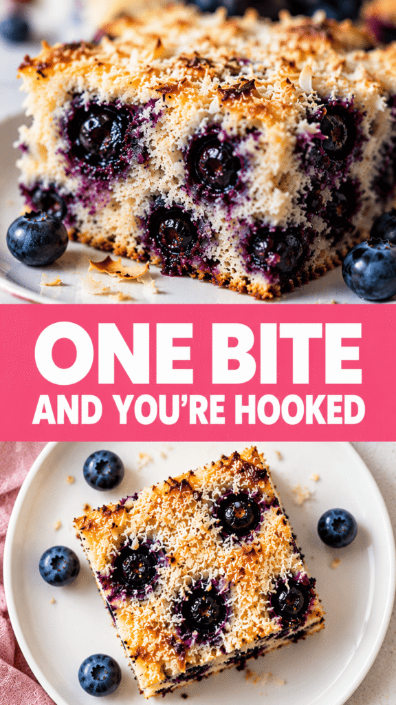 Blueberry Coconut Snack Cake