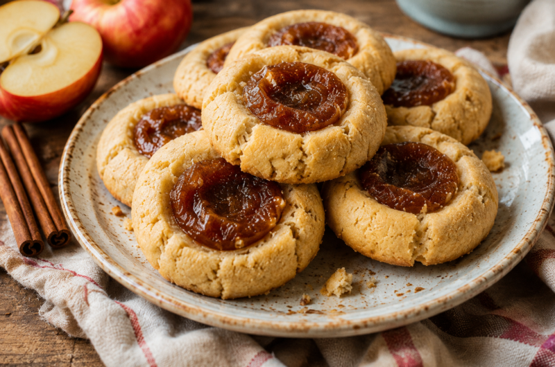 Apple Butter Thumbprint Cookies (Soft, Buttery & Easy to Make)