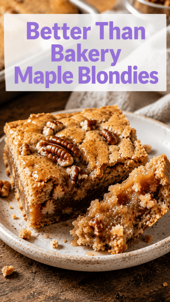Maple Pecan Blondies