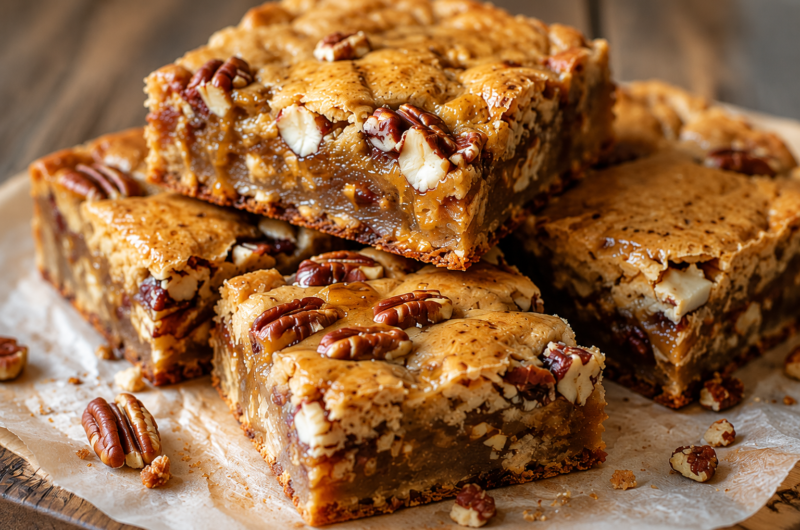 The Best Maple Pecan Blondies Recipe (Soft, Chewy & Buttery)