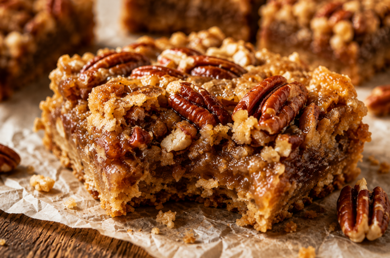The Best Brown Butter Pecan Bars Recipe (Soft, Chewy & Buttery)