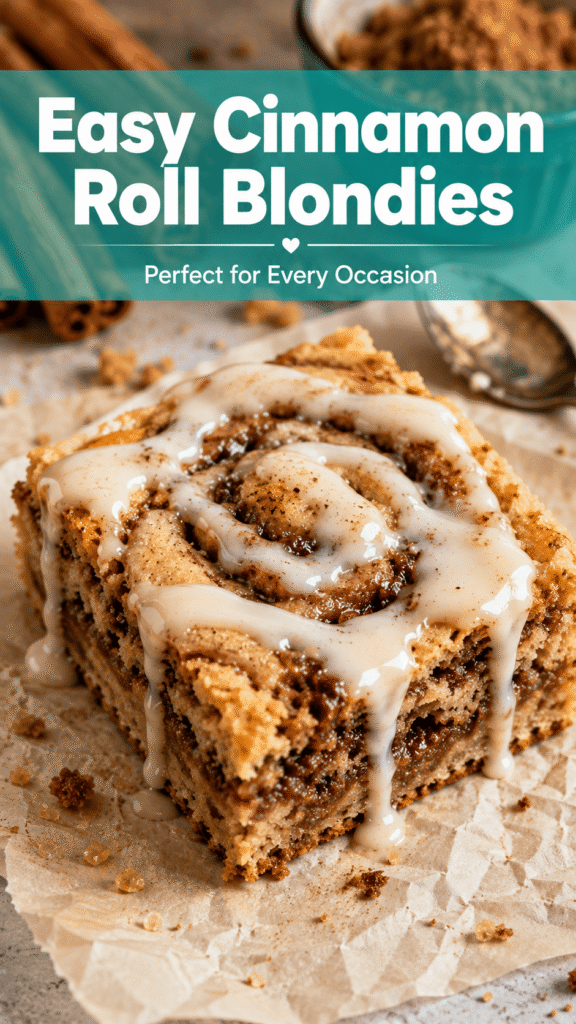 Cinnamon Roll Blondies