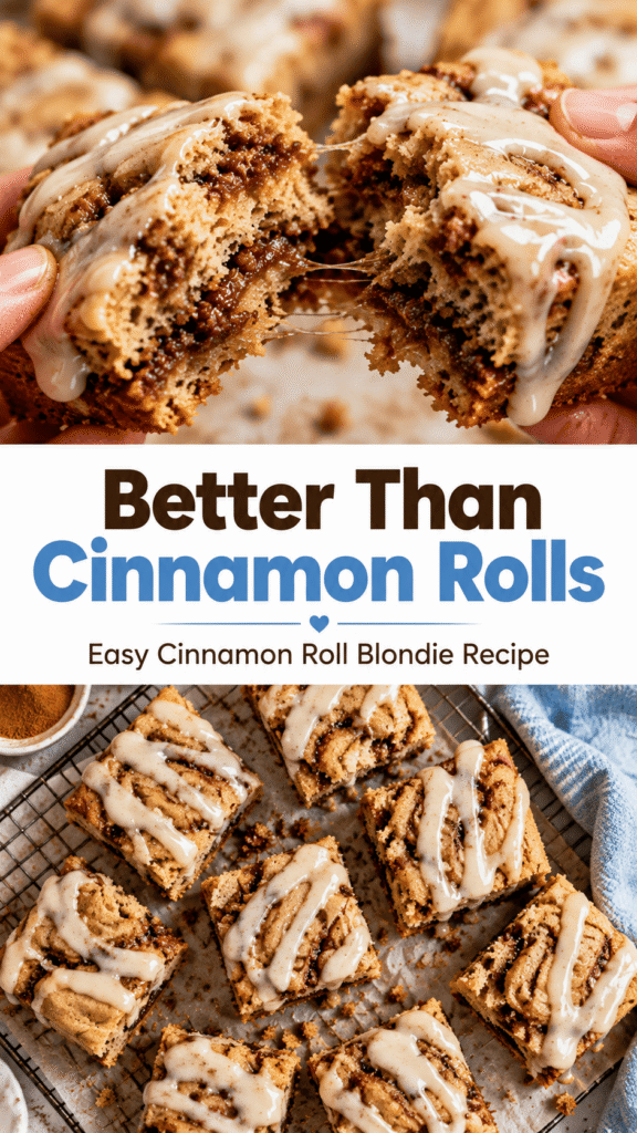 Cinnamon Roll Blondies