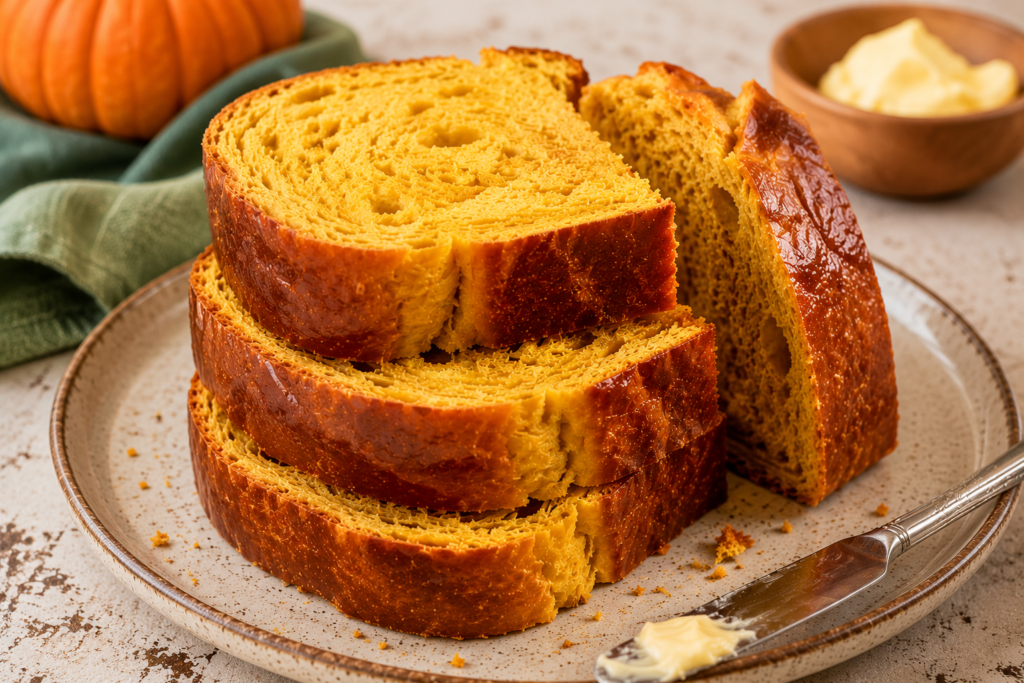 Pumpkin Brioche Bread