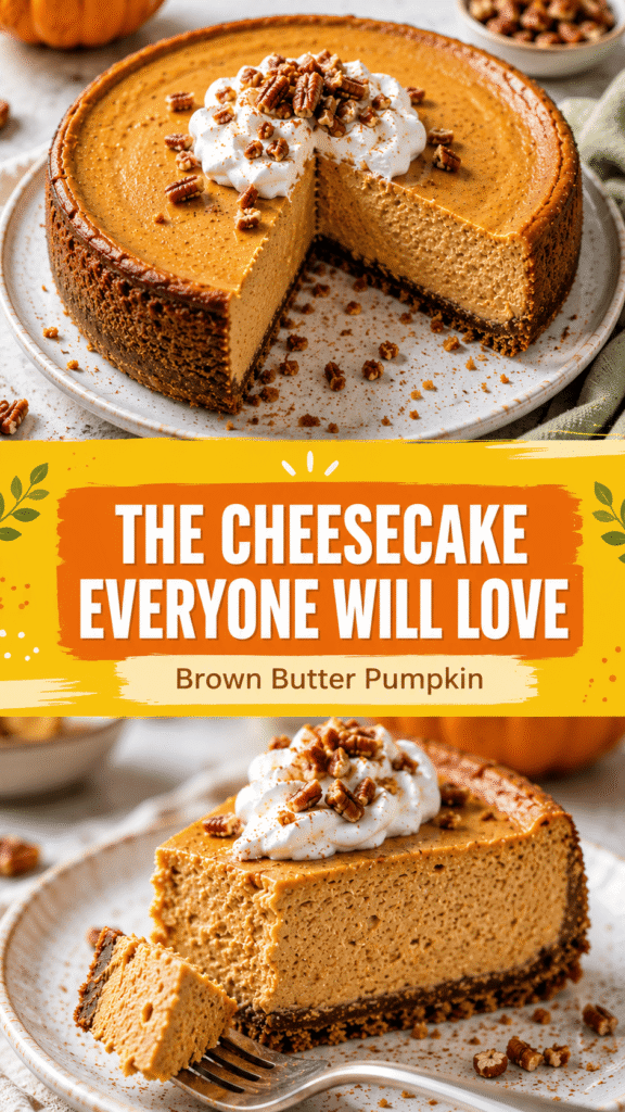 Brown Butter Pumpkin Cheesecake