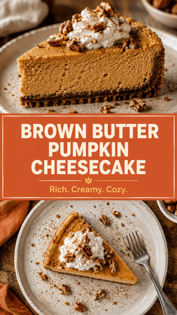 Brown Butter Pumpkin Cheesecake