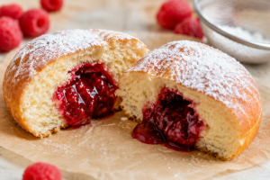 Raspberry Filled Donuts