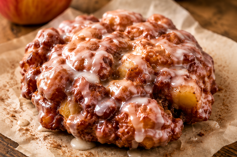 Bakery Style Apple Fritters Recipe (Crispy Outside, Soft Inside)