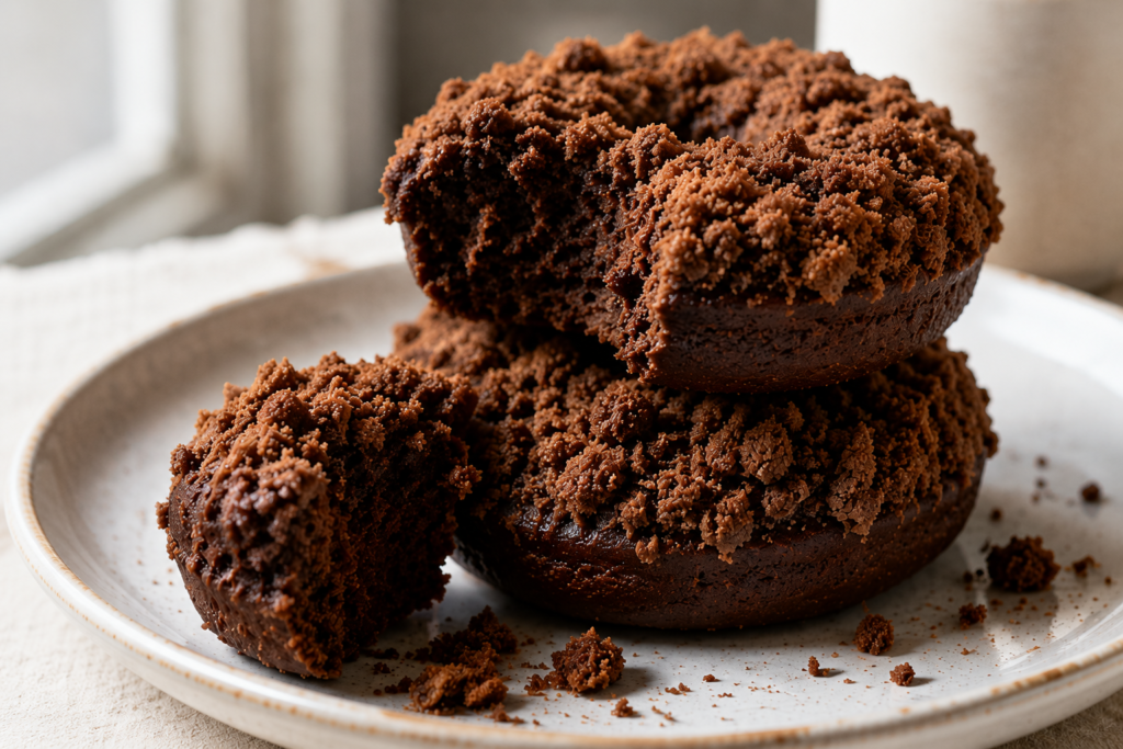 Chocolate Crumb Donuts