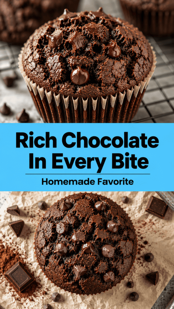Starbucks Copycat Double Chocolate Muffins