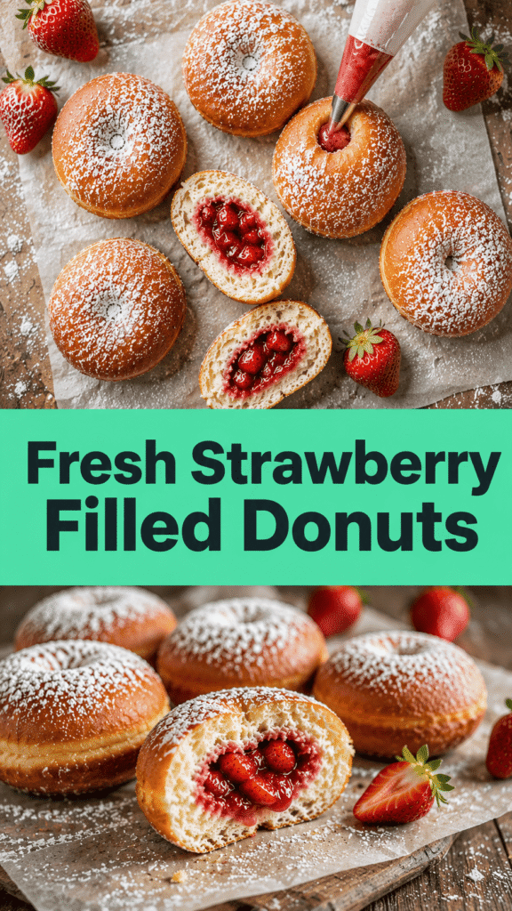 Strawberry Filled Donuts