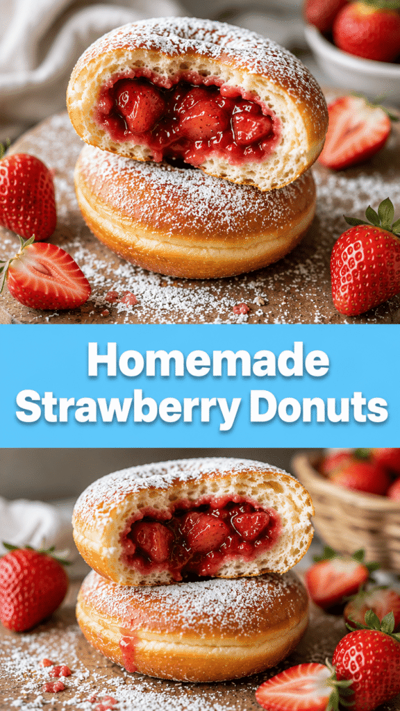 Strawberry Filled Donuts