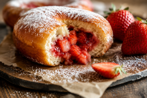 Strawberry Filled Donuts