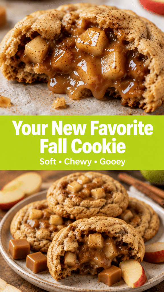 Stuffed Caramel Apple Cookies