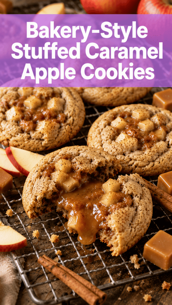 Stuffed Caramel Apple Cookies