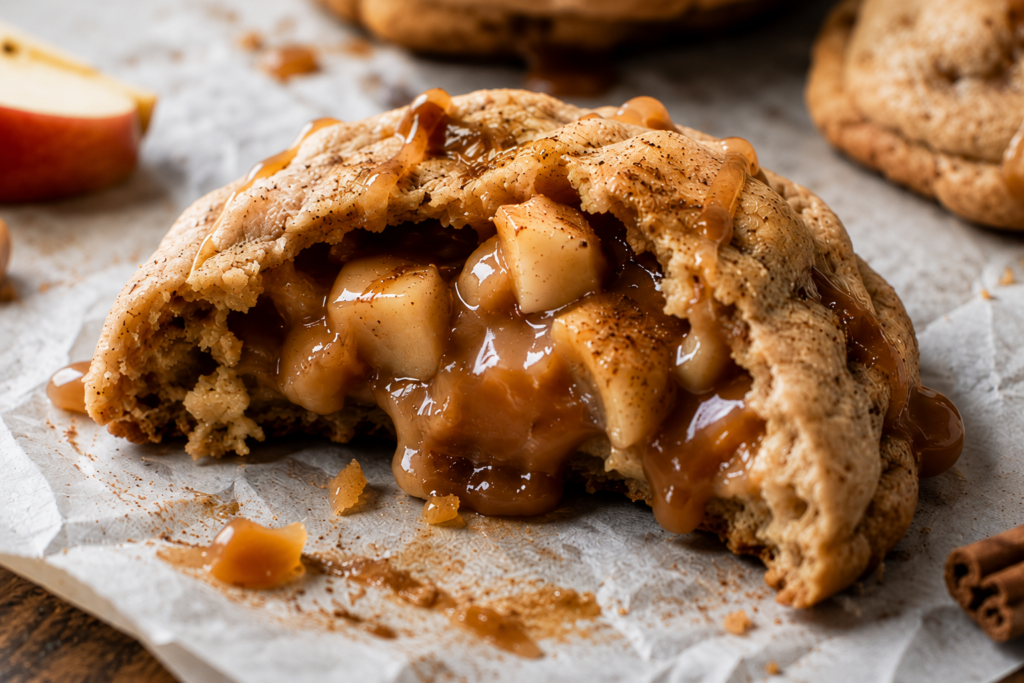 Stuffed Caramel Apple Cookies