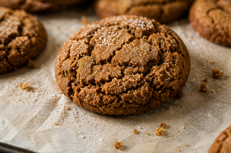 Soft & Chewy Ginger Molasses Cookies Recipe