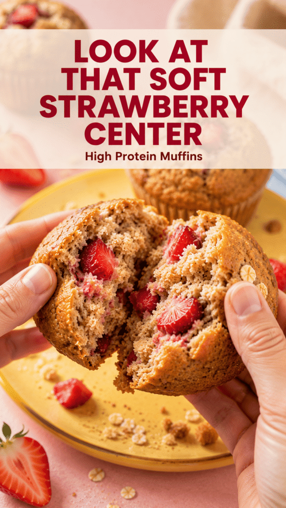 High Protein Strawberry Muffins