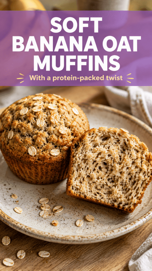 High Protein Banana Oat Muffins