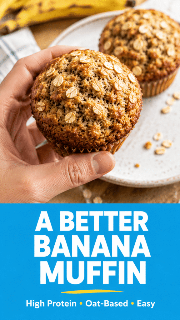 High Protein Banana Oat Muffins