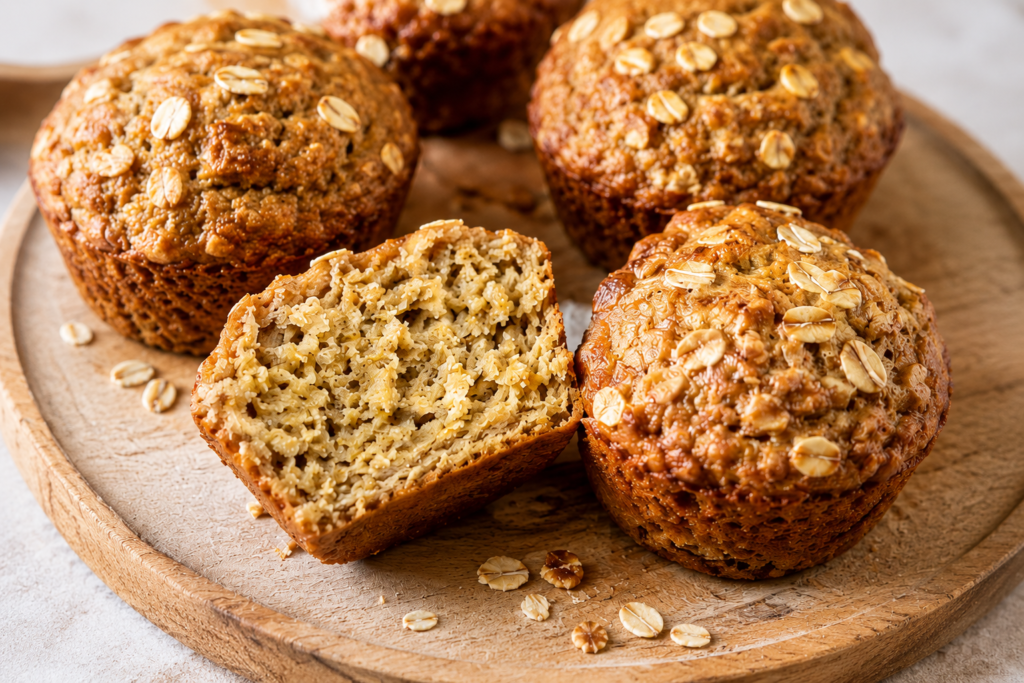 High Protein Banana Oat Muffins