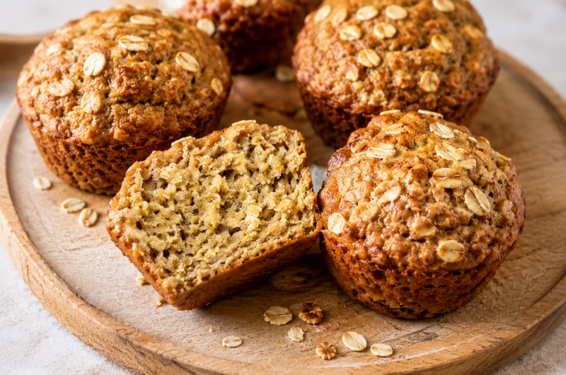 High Protein Banana Oat Muffins That Are Moist, Healthy & Tasty