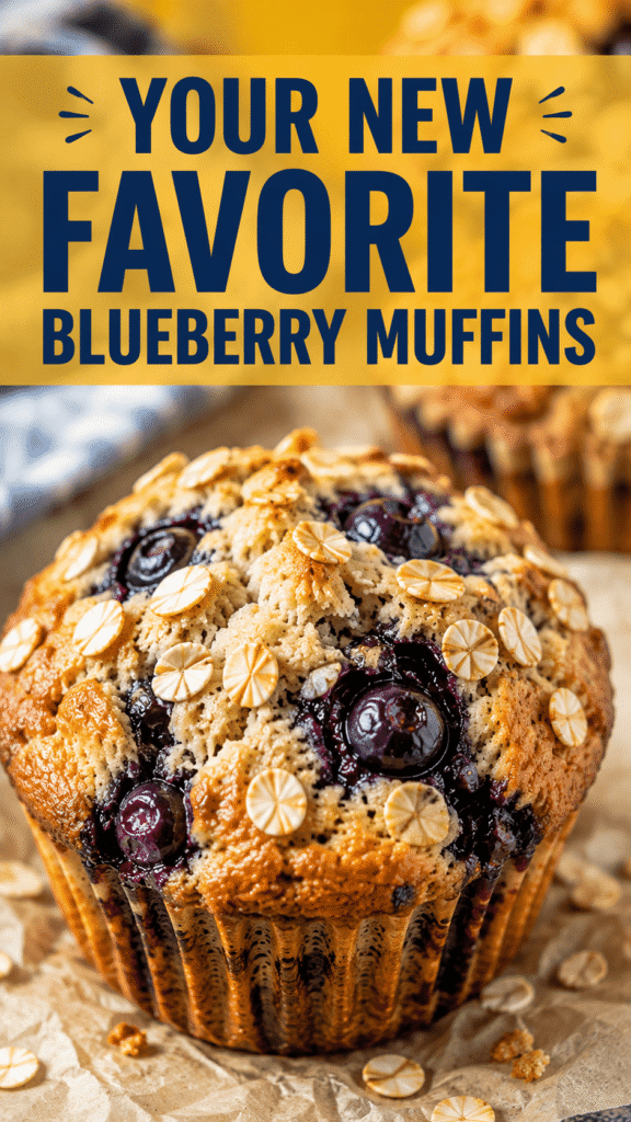 High Protein Blueberry Oatmeal Muffins