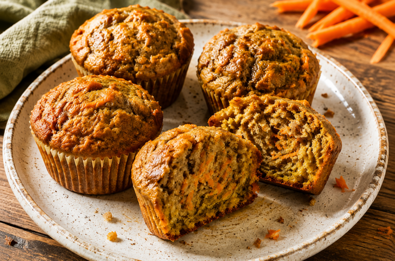 High Protein Carrot Muffins Recipe: Moist, Healthy & Easy