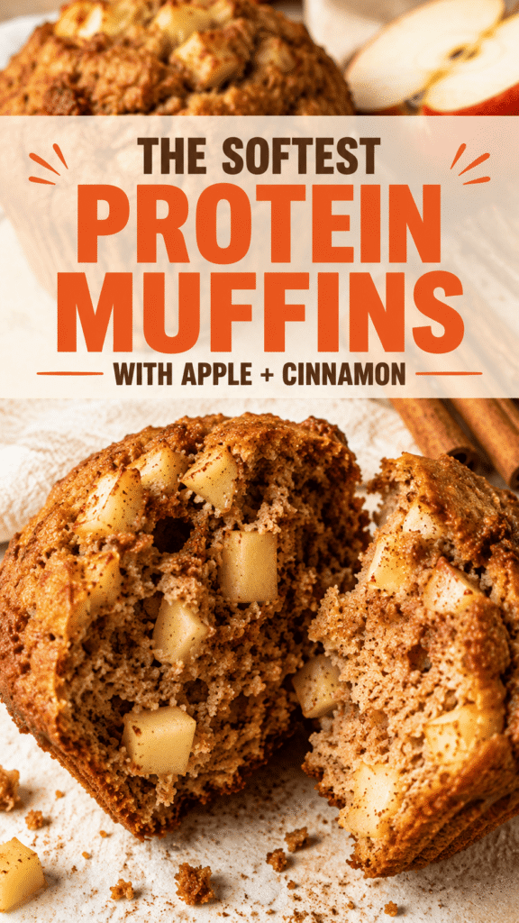 High Protein Apple Cinnamon Muffins