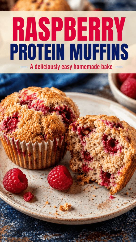 High Protein Raspberry Muffins