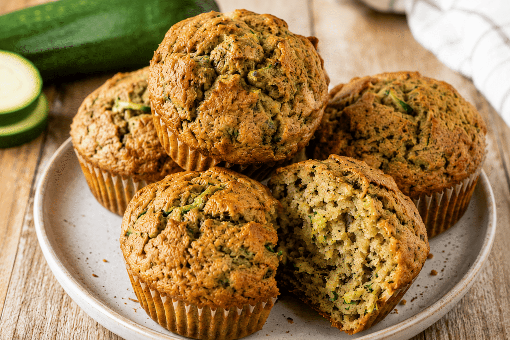 High Protein Zucchini Muffins
