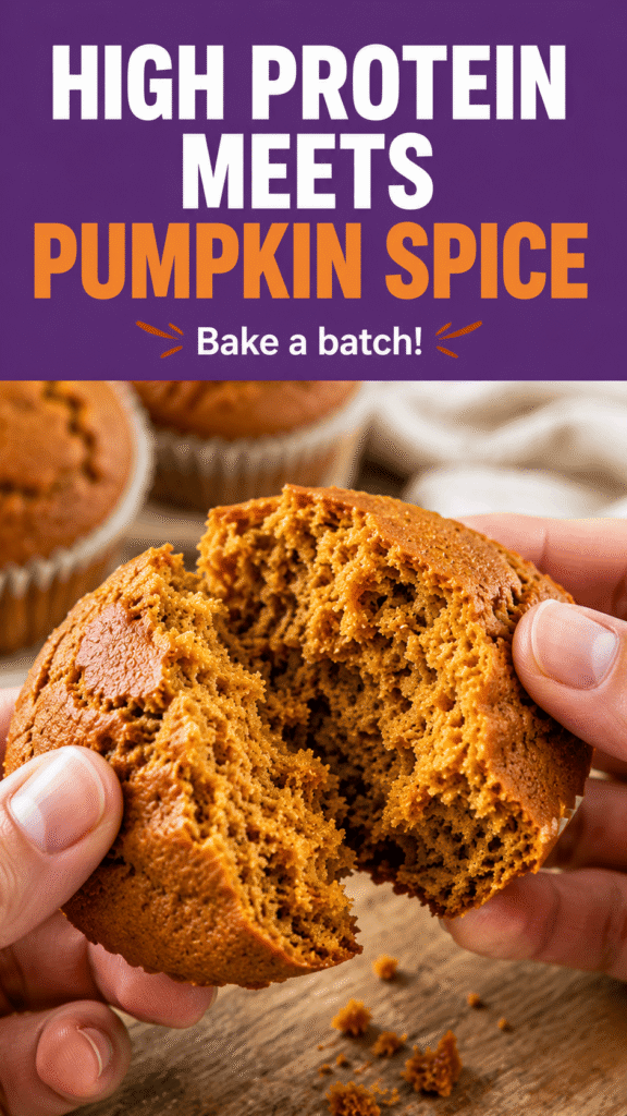 High Protein Pumpkin Spice Muffins