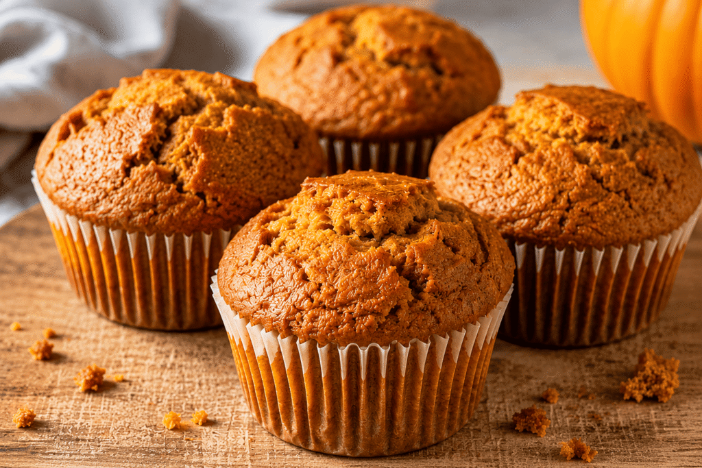 High Protein Pumpkin Spice Muffins