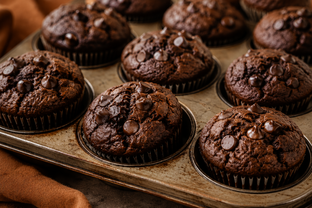 Greek Yogurt Chocolate Muffins