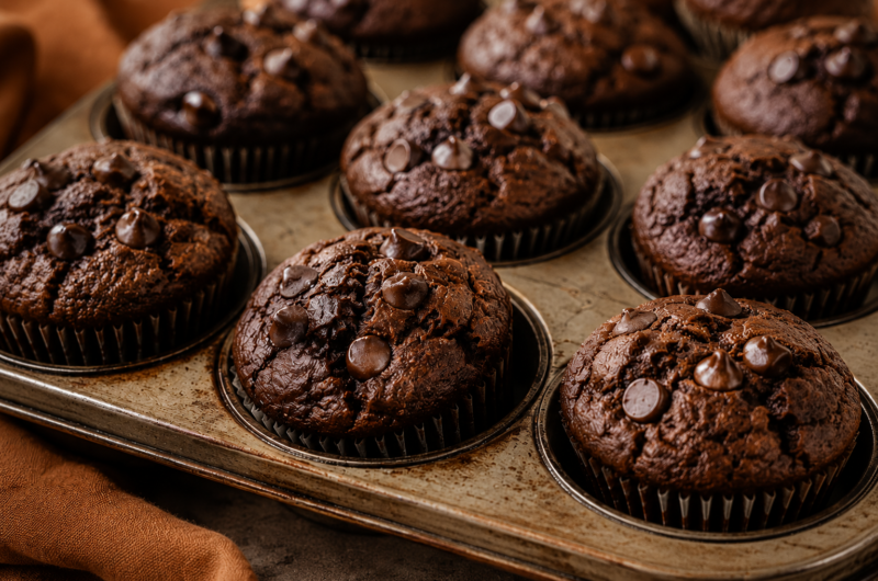 Greek Yogurt Chocolate Muffins: Moist, Rich & Easy to Make
