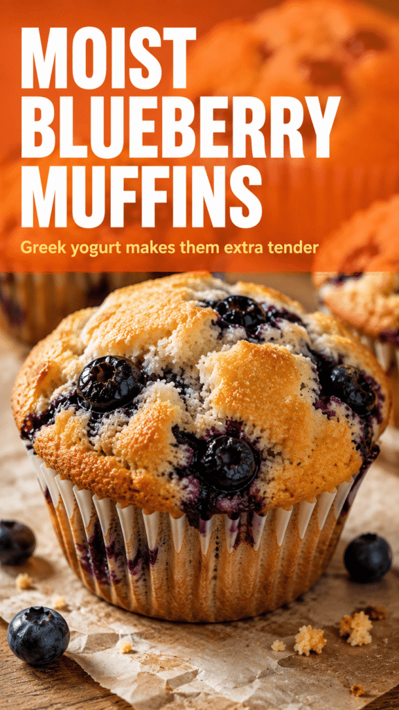 Greek Yogurt Blueberry Muffins
