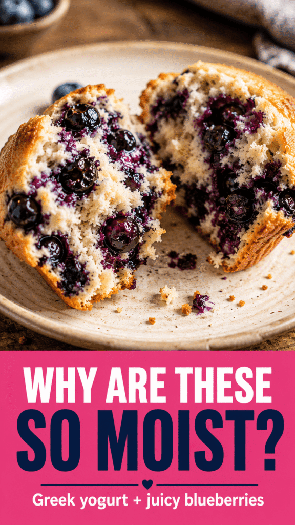 Greek Yogurt Blueberry Muffins